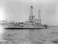 Wisconsin во время модернизации 1909-1910. U.S. Naval Historical Center Photograph.