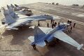 МиГ-29К, Су-27К и Су-25УТГ на технических позициях «Тбилиси», фото 1989-1990 года