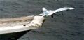 Взлёт Су-33 (борт.№ красный 82) с трамплина «Адмирала Кузнецова»