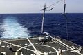 Пойманный при помощи троса разведывательный БПЛА Scan Eagle