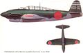 2 проекции и окраска Yokosuka D4Y2 из 601-го Кокутай