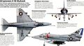 3 проекции Douglas A-4 Skyhawk и информация о нем