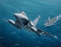 Художественная графика - Dassault Rafale совершил взлет с авианосца Charles de Gaulle