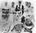 Празднование рождества на HMS Shropshire. Моряки в карнавальных костюмах (1931 год).
