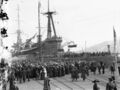 Линейный крейсер HMS New Zealand в ходе визита на Родину, 1913 г.