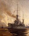 Линейный крейсер HMS New Zealand. Рисунок современника