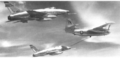 Дозаправка North American F-100 Super Sabre от AJ-2 из эскадрильи VAH-16