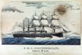 Почтовая открытка с изображением HMS Northumberland