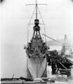 Вид спереди на крейсер USS Milwaukee. Такома, шт.Вашингтон, 1923 г.