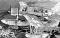 OS2U-3 Kingfisher взлетает с катапульты крейсера USS Detroit, Алеутские о-ва.