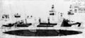 Схема камуфляжа Ms-33/2F крейсеров типа Omaha (использовалась на USS Concord и USS Trenton), 3 июня 1944 г. Правый борт, вид сверху. Копия подлинного эскиза