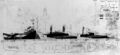 Схема камуфляжа Ms-33/2F крейсеров типа Omaha (использовалась на USS Concord и USS Trenton), 3 июня 1944 г. Левый борт. Копия подлинного эскиза