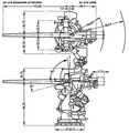 76-мм универсальная установка Mark 11/0. Размеры указаны в дюймах, cовременная реконструкция