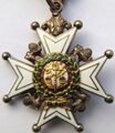 Реверс кавалерского знака Ордена Бани военного класса.
