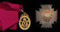 Знак и звезда командора Ордена Бани, гражданская ветвь.
