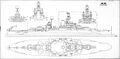 Планшет для разработки схемы камуфляжа линкора USS Pennsylvania.