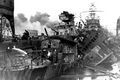 Эсминцы USS Cassin и USS Downes, линкор USS Pennsylvania