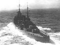 HMS Manchester. Вид сзади.