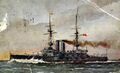 Картина с изображением HMS Glory 1900 г.