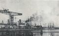 Верфь F. Schichau, Данциг, весна 1915 г. На переднем плане SMS Lützow, на заднем - готовый на 80% пассажирский трансатлантик Columbus. Справа - SMS Elbing (б. «Адмирал Невельской»).