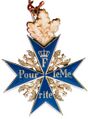 Орден «Pour Le Merite» с дубовыми листьями серебро с позолотой, аверс. Фирма "Godet & Sohn" до 1918 года.