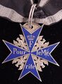 Орден «Pour Le Merite» в серебре с позолотой, аверс. 1918 год. Изготовлен для генерал-майора Павла Краузе, по заказу друзей офицеров.