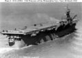 USS Princeton недалеко от военно-морской верфи Филадельфия 28 марта 1943.