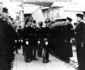 USS Mississippi (BB-41), Капитан У.Д. Пулестон принимает парад, 1934 год