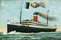 Лайнер RMS Victorian на почтовой открытке