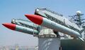 Пусковая установка МС-32 с макетами ракет на музейном ТАКР проекта 1143