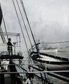 Президент Рузвельт провожает флот на борту яхты USS Mayflower (PY-1)