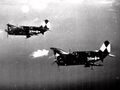 SB2C-4 из VB-83 (1 апреля 1945 года) во время битвы за Окинаву