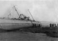 Миноносец SMS Taku на мели при отливе, 30 декабря 1913 г.