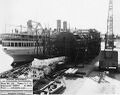 Соединение секций на стапеле (Manitowoc Shipyard)