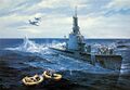 Картина «The Harder (SS-257) Rescues Ensign John Gavlin» (холст, масло)