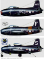Варианты окраски North American FJ-1 Fury.