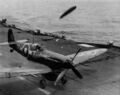 Винт Seafire сломан при посадке на HMS Implacable