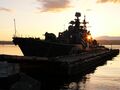 Эсминец «Гремящий» у причала в Североморске, 20 мая 2005 года