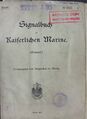 Обложка "Сигнальной книги" с крейсера Magdeburg
