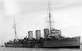 HMS Swift между 1916 и 1917 годом. Виден увеличенный мостик с «матрасной» защитой и 152-мм орудие ГК