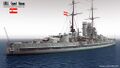 Рендер корабля SMS Szent Istvan, выполнен в C4D Andrew Wilkie в 2007 году