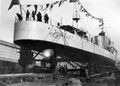TCG Kocatepe накануне спуска, 7 февраля 1931 г. Винты, руль, скуловые кили.