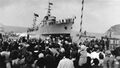 Спуск на воду эсминца TCG Tınaztepe. Рива-Тригозо, 26 июля 1931 г.