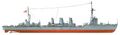 Рисунок модели легкого крейсера IJN Tatsuta