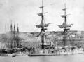 HMS Temeraire на зимней стоянке
