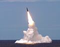Подводный пуск баллистической ракеты Trident II D5 с подводной лодки Ohio class