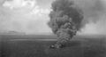 Горящий японский танкер. Трук, 17 февраля 1944 года.