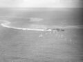 Японский эсминец под огнем американской авиации. Трук, 17-18 февраля 1944 года.