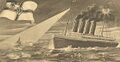 Открытка с U-20 и "Lusitania"