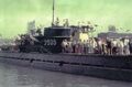U-505 ведут по Чикаго-ривер